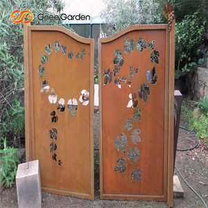 Garden Driveway Gates Corten Steel Laser Cut Eco Friendly Waterproof Rodent Proof Easily Assembled Nature Fencing Locks Handles - Product Image 3