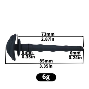 Cathéter creux rose, verrou de chasteté amovible, plug pénien, accessoires de cage à pénis, plugs urétraux en silicone, jouets sexuels masculins - Product Image 6