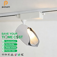 Projecteur LED asymétrique sur rail anti-reflet pour éclairage de magasin de carrelage, sol en bois, rideaux et expositions