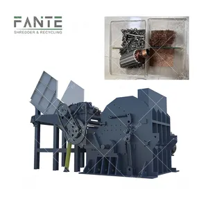 FANTE Scrap Steel Crusher Electric Aluminum Can Crusher Heavy Metal Steel Iron Aluminum Crusher