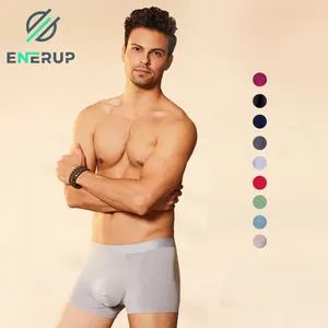 4 Pack Men's Underwear Boxer Briefs Ball Pouch Soft Bamboo Ultra Breathable  Underpants Open Fly