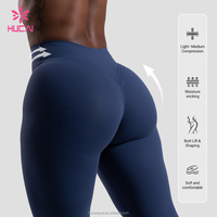 OEM HUCAI Logo personnalisé Leggings de sport et de yoga taille haute effet ventre plat grande taille pour la gym et le fitness