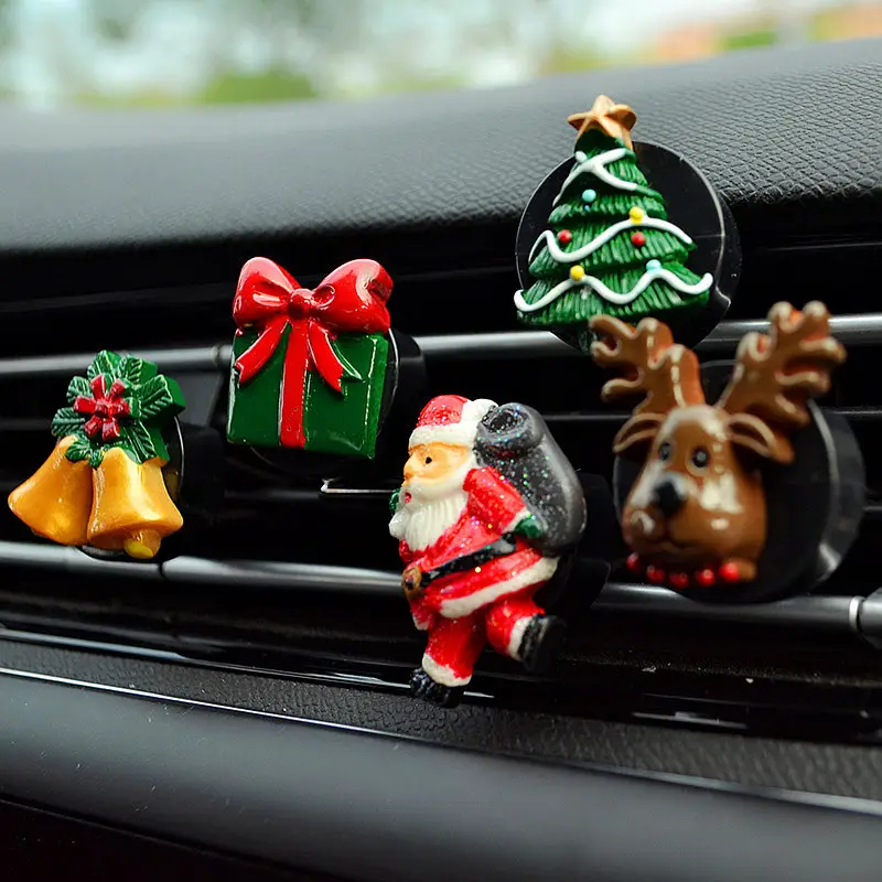 Diffuseur de parfum de noël avec clip, pour décorer la voiture