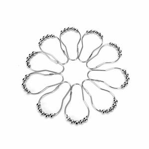 Usine personnalisée salle de bain rideau de douche crochet Durable en acier inoxydable métal rideau anneau crochets - Product Image 4