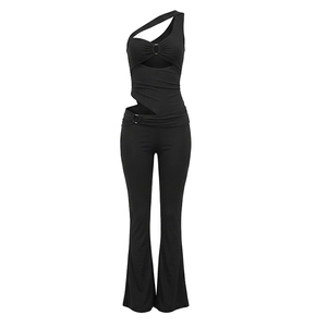 Viviblook D26JP178 - Mono de Verano para Mujer, Sexy, sin Mangas, Color Sólido, Hombros Descubiertos, con Aberturas, para Fiesta, Casual - Product Image 6