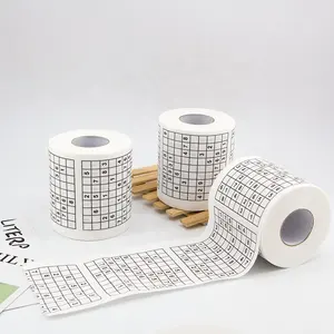 Custom Print Cleaning 2Ply Digits Hygroscopic Toilet Paper Printed Bathroom Tissue Gift Toilet Paper