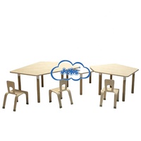 Chaise et table de classe préscolaire en bois écologiques modernes pour usage scolaire, certifiées EN71/ASTM, pour les enfants de 0 à 6 ans, marque JOOYES