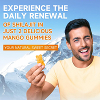 Gummies de Shilajit 1000mg Sans Sucre, Supplément Pur de Shilajit de l'Himalaya pour Hommes et Femmes - Riche en Plus de 85 Oligo-éléments et Acide Fulvique