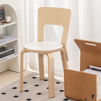 Chaise d'appoint empilable en bois massif naturel, nouveau design, style français, mobilier pour la maison, chaises de restaurant et de café