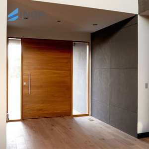 Venta caliente puerta francesa pivote externo madera principal Exterior precio sistema rústico aluminio frontal doble lujo alta calidad - Product Image 4