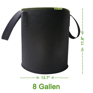 Noir Rond Réutilisable Tissu Pot Plante Conteneur Racine Sac de Culture planteur Trousse Pochette - Product Image 2
