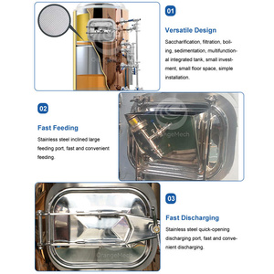 Orme ระบบผลิตเบียร์ขนาดเล็ก400L สำหรับอุตสาหกรรมระบบหมักเบียร์10bbl 5bbl - Product Image 4