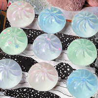 Jouet Squishy TG Mini Mignon en Forme de Boulette, Matériau PU, Cristaux, Gadget Anti-Stress Unisexe pour Jeunes