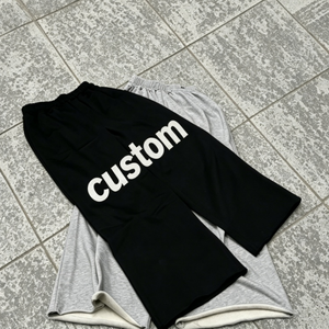 Pantalon de survêtement homme personnalisé avec logo, effet délavé, streetwear, coton de haute qualité, couleur unie, jogger, pantalon de survêtement homme - Product Image 2