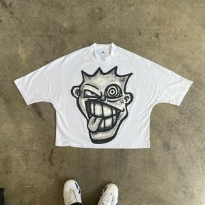 Custom Heavyweight Cotton Short Sleeve <b>Men's</b> Double Layer Boxy Floaty Oversized Fit <b>Turtleneck</b> Print Quick Dry Breathable - Product Image 5