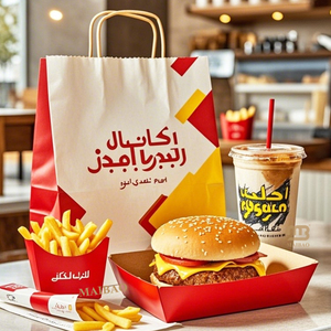 Caja de embalaje de alimentos para llevar para restaurante, caja de hamburguesas de papel Kraft desechable ecológica, contenedor para llevar, caja personalizada para hamburguesas y patatas fritas - Product Image 6