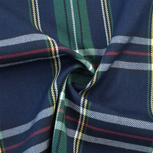 Azul Verde Verificado Tecido Clássico Inglês Tartan Twill Poliéster Plaid Tecido para Terno Uniforme Escolar Camisa Vestido - Product Image 1