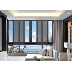 Jendela geser atas dan bawah, kaca ganda, lengkungan atap Modular, panorama aluminium geser jendela dengan Dgu - Product Image 4