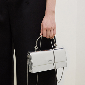 Sac à main personnalisé en PU métallisé de qualité avec mon logo sac à chaîne de luxe en cuir végétalien pour femmes sac à bandoulière personnalisé - Product Image 3