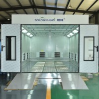 Cabine de peinture automobile chauffée au diesel LX1 Economy avec éclairage LED, homologuée CE pour atelier de carrosserie