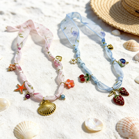 Collier en perles d'eau douce naturelles Muses Jewels, grande réduction, collier en acier inoxydable avec ruban de soie doré pour femmes, Perla Collares
