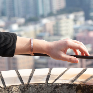 Pulseras de Cobre Magnético Bioactivo Personalizables EST, <span class=keywords><strong>99.99</strong></span>% Puro, Diseño Vintage con Lazo, Juego de Joyería para Parejas - Product Image 5