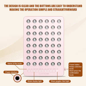 Panel de terapia de luz LED roja portátil Dispositivo de belleza NIR para el hogar Tratamiento de piel <span class=keywords><strong>facial</strong></span> y de cuerpo entero - Product Image 6