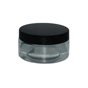 Personalizado 100ml 200ml 8oz 300ml 12oz 500ml claro branco preto âmbar boca larga recipientes cosméticos pet jar plástico com tampa de alumínio