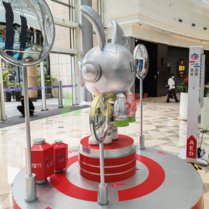 Escultura de Conejo de Fibra de Vidrio Libit Yuanyu para Centros Comerciales, Figura Artística del Año Nuevo Chino - Product Image 1