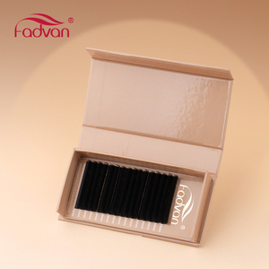 Extension ciglia Fadvan <span class=keywords><strong>C</strong></span> <span class=keywords><strong>D</strong></span> Curl 0.07mm in seta, ciglia individuali opache scure, ciglia finte singole - Product Image 5