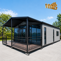 Cuisine conteneur extensible Huaying, durable, imperméable, résistante au vent, en acier galvanisé, maison modulaire préfabriquée, style mid-century modern