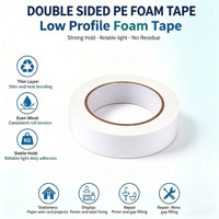 Petite Rouleau de Ruban Adhésif Double Face en Mousse PE Portable pour Affiches et Œuvres d'Art – Fixation Sans Trace pour Bureau