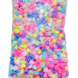 Fleur Styles complets printemps couleur acrylique grand trou perles enfants bricolage perlé té<span class=keywords><strong>l</strong></span>éphone portable chaîne matériel sac bijoux perles - Product Image 5