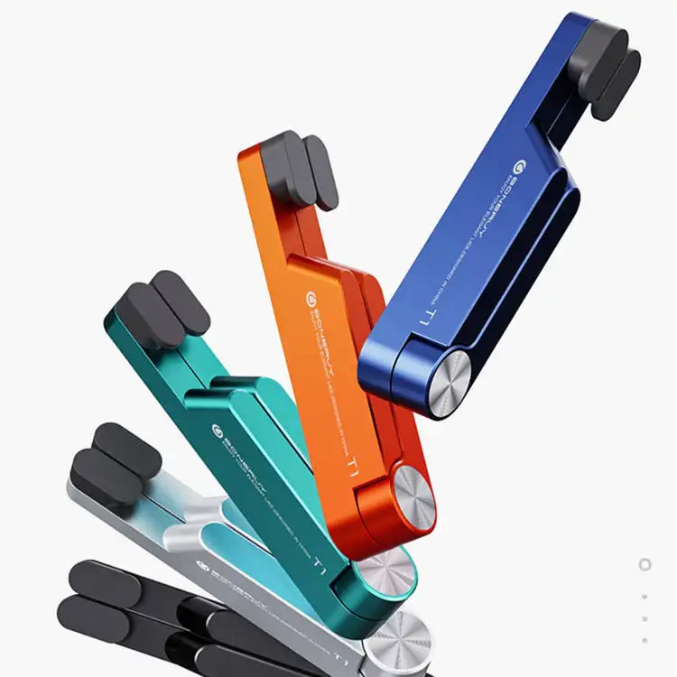 Алюминиевая многоцветная Гибкая папка, уникальный дизайн, регулируемый держатель для мобильного телефона, Складная Настольная подставка для мобильного телефона