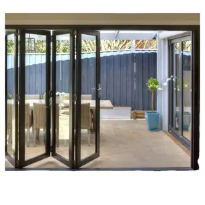 High Quality Modern Design Soundproof Balcony Glass Aluminum Bi-Fold Folding Doors