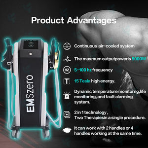 Estimulador Muscular Eletrônico Profissional EMSZero de Alta Potência 5000W 15 Tesla para Uso em Salão com 4 Manípulos - Product Image 4
