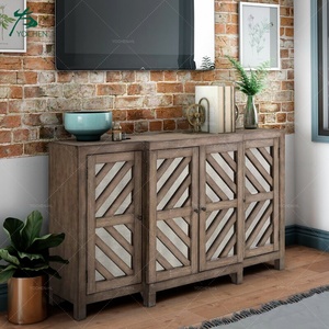 <span class=keywords><strong>Buffet</strong></span> moderne en <span class=keywords><strong>bois</strong></span> blanc de style antique avec miroir, armoire de rangement pour salle à manger, salon, cuisine, meubles de maison - Product Image 6