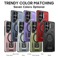 Caméra Béquille Magnétique Mobile Téléphone Cas Pour Samsung S25 EDGE S24 S23 Ultra FE Plus Housse De Protection A56 A36 A07 A17 A15