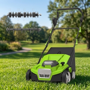 <span class=keywords><strong>Tondeuse</strong></span> à main électrique à batterie 20V * 2 avec chargeur 3000 tr/min poignée pliante sans fil - Product Image 1