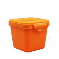 CX001 petite capacité 300g 500g 800g conteneurs en plastique hermétiques de forme carrée boîte d'emballage de sauce conteneurs de sauce avec couvercles