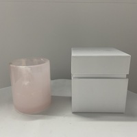 Conteneurs de bougies en pierre d'onyx naturelle de luxe de 8 oz, personnalisation, pots de bougies en onyx rose, pot de bougie en pierre avec couvercle