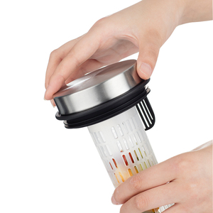 1000ml 1L thủy tinh Bạc rõ ràng Borosilicate trái cây <span class=keywords><strong>Infuser</strong></span> bình nước truyền trà làm bình Bình Bình với nắp thép không gỉ - Product Image 5