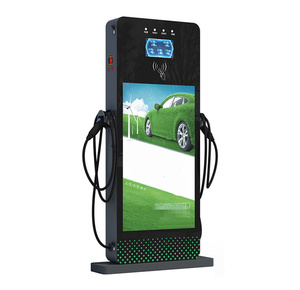สถานีชาร์จแบบตั้งพื้น 7kw 11kw 14kw 21kw สำหรับภายนอกอาคาร พร้อมหน้าจอแสดงผล LCD ขนาด 4.3 นิ้ว หน้าจอโฆษณา เครื่องชาร์จรถยนต์ไฟฟ้า AC สาธารณะ - Product Image 3