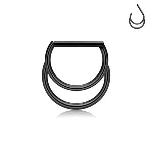 F136 titanio D forma nariz anillo pendientes 16G medio anillo oreja cartílago Tragus Helix Conch Piercing joyería - Product Image 3