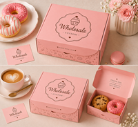 Boîte de boulangerie personnalisée en gros avec logo, écologique, avec gaufrage et pelliculage mat pour l'emballage de biscuits, pâtisseries, beignets et crèmes pour le visage