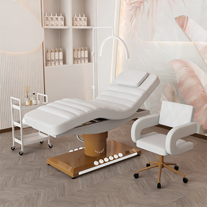 Lit <span class=keywords><strong>de</strong></span> beauté moderne <span class=keywords><strong>de</strong></span> luxe à 3/4 moteurs, mobilier <span class=keywords><strong>de</strong></span> salon, base dorée, lit <span class=keywords><strong>de</strong></span> <span class=keywords><strong>massage</strong></span> facial et spa, lit d'extension <span class=keywords><strong>de</strong></span> cils - Product Image 5