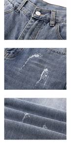 Pantalones Cargo de Moda para Hombre, Marca Personalizada, Corte Holgado, Pierna Recta y Ancha, Lavados, Largos, para Primavera/Verano, Estilo Casual - Product Image 4