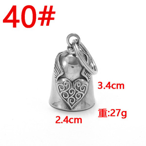 Porte-clés Lion Vintage, Pendentif Ange Ailé Vierge Marie, Style Punk Biker, Effet Goutte d'Huile, Plume, Mode Masculine - Product Image 5