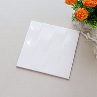Carrelage mural en céramique blanc pur, brillant/mat, 200x200mm, pour salon