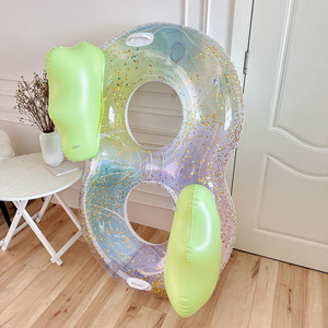 Adult Thickened Double Ring <b>Inflatable</b> Swim <b>Float</b> With Handles For <b>Pool</b> Water Park Use - Product Image 3